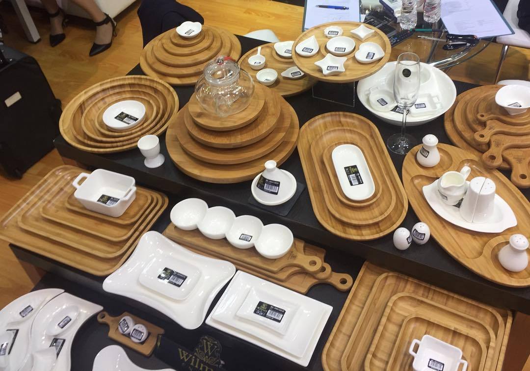Bamboo Round Platter 12" inch (Set of 6)