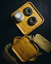 Bamboo Square Plate 10" inch X 10" inch (Set of 6)