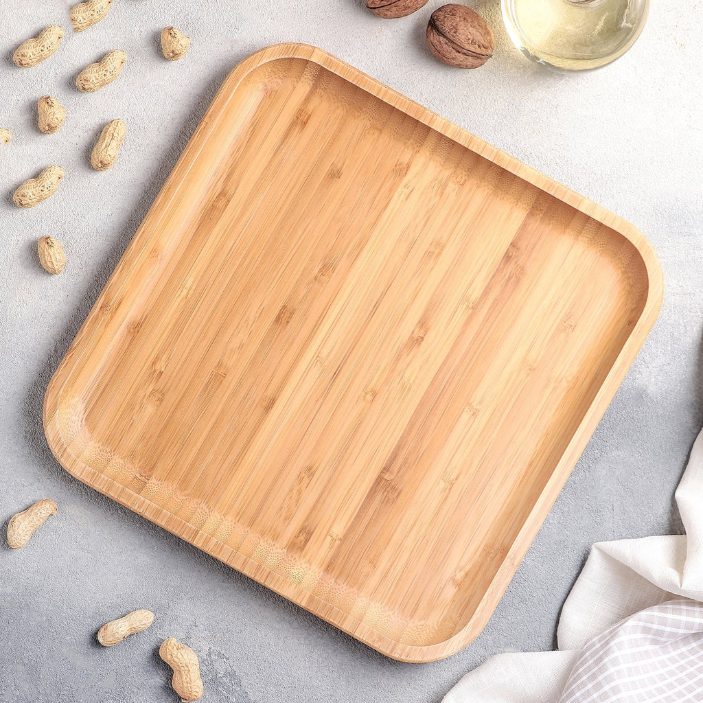 Bamboo Square Plate 10" inch X 10" inch (Set of 6)