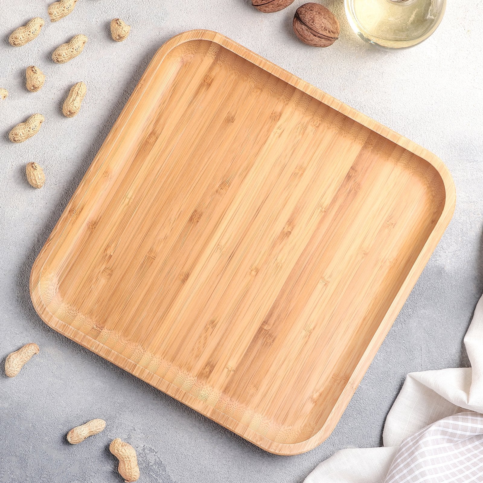 Bamboo Square Plate 10" inch X 10" inch (Set of 6)